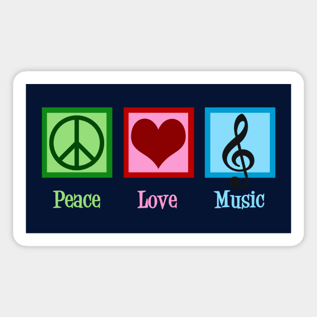 Peace Love Music Magnet by epiclovedesigns